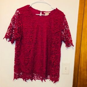 NWT Philosophy Magenta Lace Blouse size L